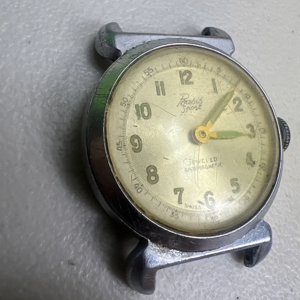 basis antimagnetic manual winding vintage mens‎ watch Parts